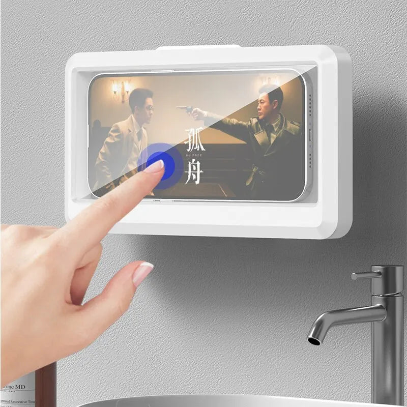 Soporte Impermeable para Móvil en Baño - Pantalla Táctil y Autoadhesivo