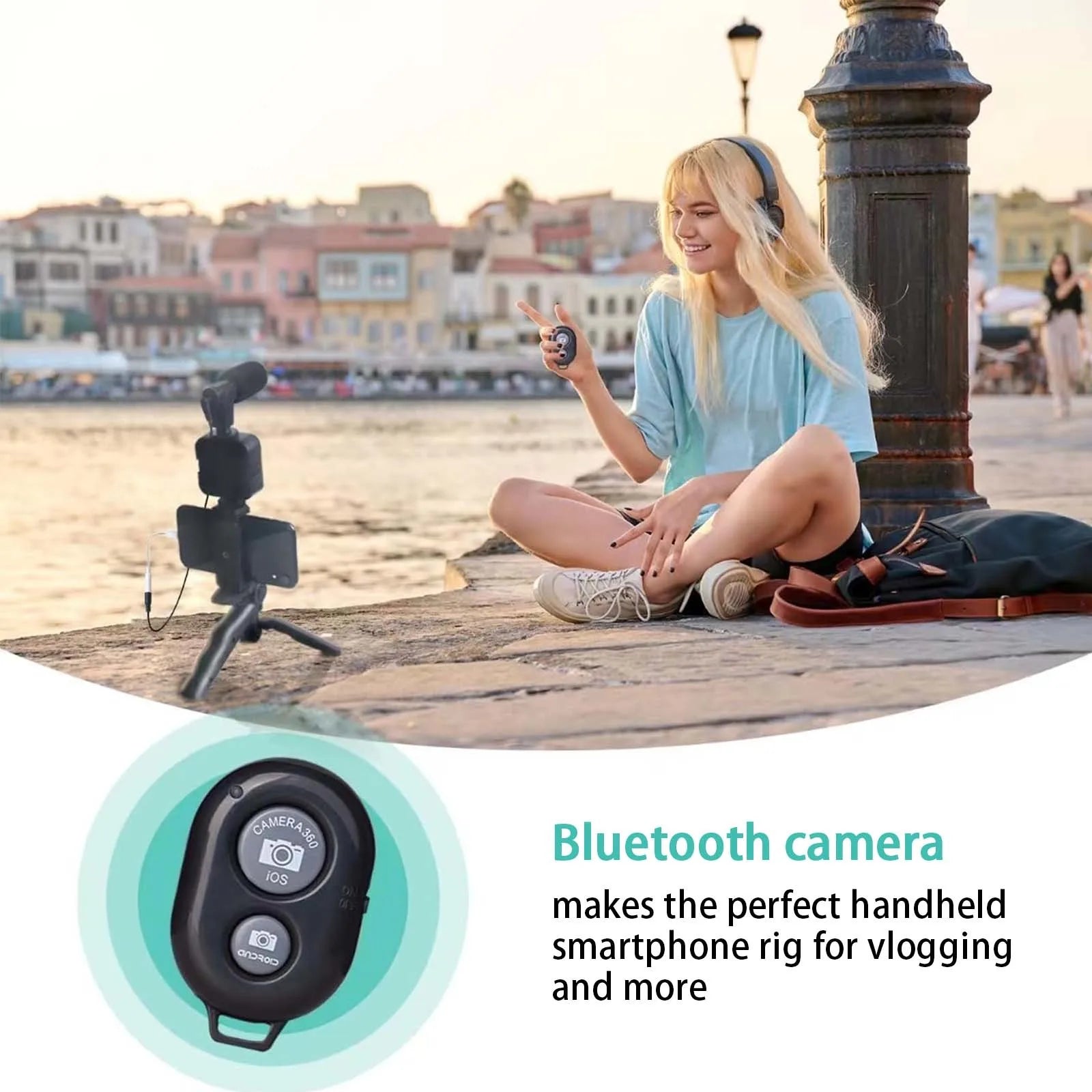 Kit de Vlogging para Smartphone con Trípode y Micrófono - iPhone y Android