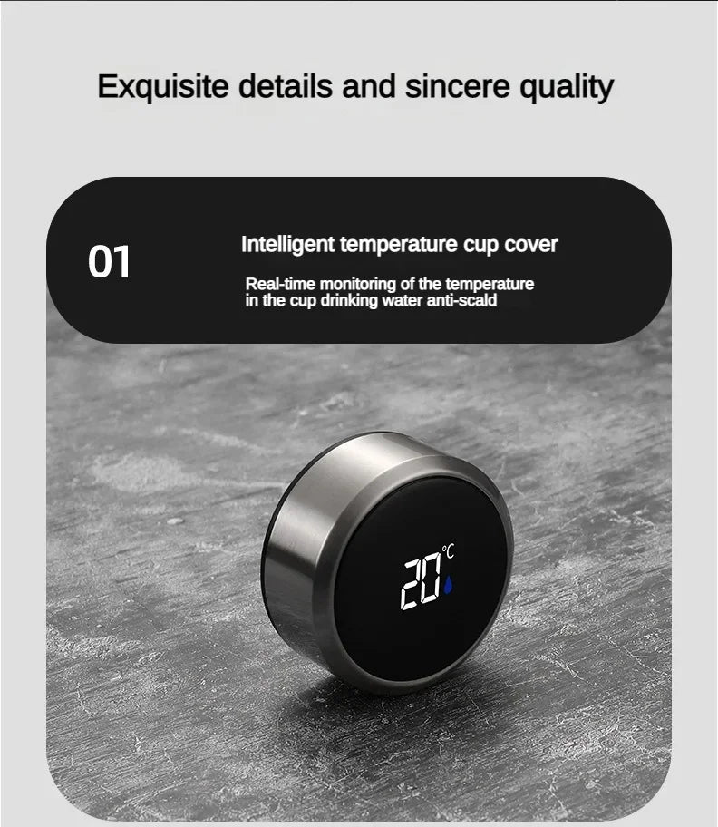 Termo Acero Inoxidable 500ml-1L con Pantalla LED Temperatura