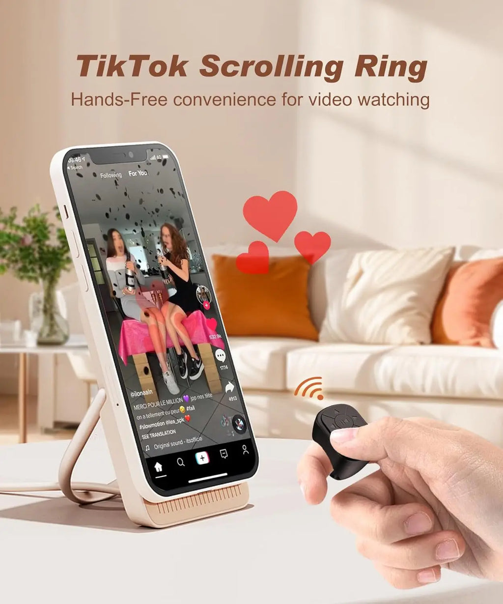 Anillo Control Remoto Bluetooth para TikTok - Compatible iPhone y Android