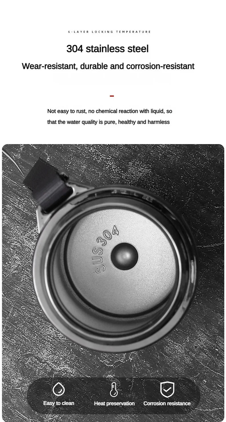 Termo Acero Inoxidable 500ml-1L con Pantalla LED Temperatura